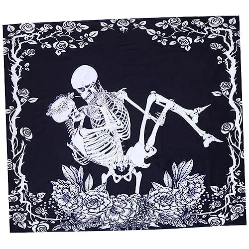 Produktbild: IMIKEYA 1Stk Schädel Wandteppich Tapisserie küssen Vorhang Volants Skelettschädel tapeziertisch wandteppiche tapeverband Schlafzimmer-Wandteppich Skelett Wandteppich Polyester (Polyester)
