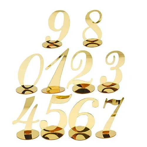 Produktbild: IMIKEYA Tischnummern Für Hochzeiten Tischkartenhalter Aus Acryl Hochzeitsdekoration Für Hochzeitsmittelstücke 10 Stück