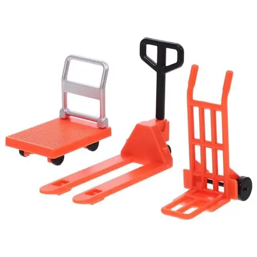 Produktbild: IMIKEYA 1 Satz Mini-Gabelstapler-Spielzeug-Plattformwagen-Handflaschenzug-Modelle Miniaturen Konstruktionsspielzeug