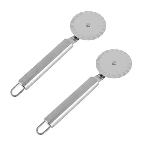 Produktbild: IMIKEYA 1 Satz Roller Pizzaschneider Backwerkzeuge Käseschneider Pizzarad Messer Gemüseschneider Kuchenschneider Server Pizzaradschneider Kartoffelschneider 2Stk