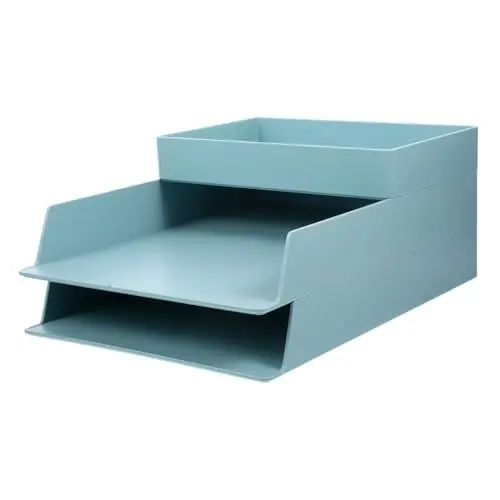 Produktbild: IMIKEYA Dokumenten-datei-organizer 3-in-1-schreibtisch-organizer Lagerregale Bürobedarf Abs-material