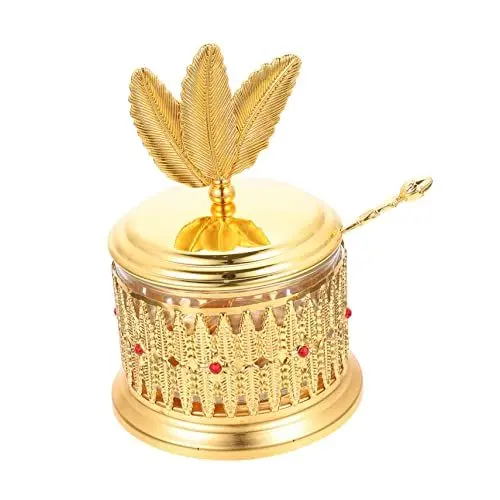 Produktbild: IMIKEYA 1 Satz Süßigkeitenglas Behälter für Kleinigkeiten Kommode Halskettenhalter Retro-Kommode storage boxes aufbwahrungs-box Trockenfrüchte-Servierglas weibliches Eisen Golden