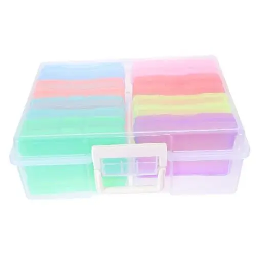 Produktbild: IMIKEYA Fotobox Aufbewahrung Verschluss Deckel Basteln Aufbewahrungsbox Für Karten Bilder Kunststoff Aufbewahrungsbox Organizer