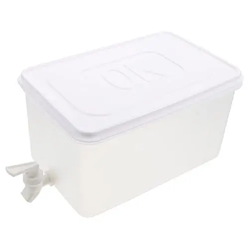 Produktbild: IMIKEYA 1 Stk Flasche Kaltes Wasser Kaffee Trinken Wasserflasche Für Die Küche Wasserspender Aus Glas Trinkbehälter Mit Ausgießer Wasserbehälter Servierflasche Tee Weiß Getränke Saft Pvc