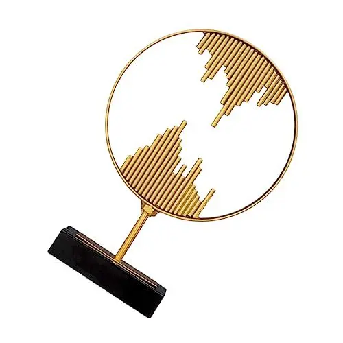 Produktbild: IMIKEYA 1stk Geometrische Ornamente Kunstfiguren Aus Eisen Kunststatue Aus Eisen Geometrische Skulptur Abstrakte Figur Eisen Abstrakte Statue Dekor Für Regale Marmor Büro Zubehör Metall