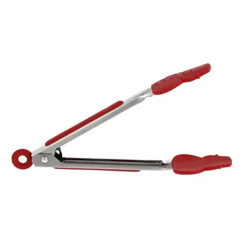 Produktbild: IMIKEYA 1stk Grillzange Gastronomiezange Bbq-tool Kuchen Naschen Cupcakes Langlebige Küchenzange Campingkochutensilien Grillclips Essensclips Kuchenzange Grillschere Rostfreier Stahl Rot