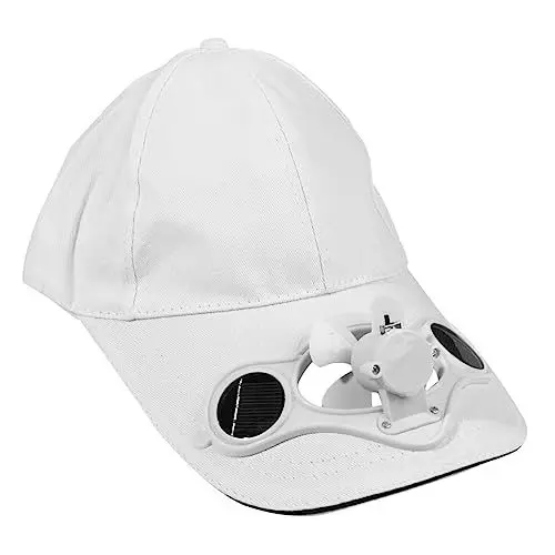 Produktbild: IMIKEYA 1stk Kinder-fankappe Mit Schalter Solar-Fan-Cap Sonnenhut Für Kinder Persönlicher Fan Energiespeicherhut Angelmütze Klar Visor Baumwolle Männer Und Frauen Weiß Kindermütze Sektor