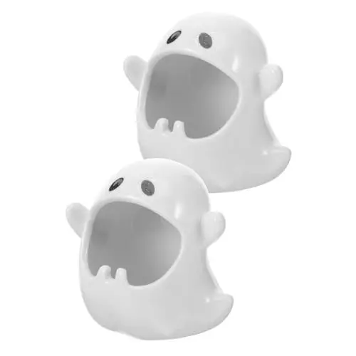 Produktbild: IMIKEYA Einzigartiger Keramik-geisterkerzenhalter Für Halloween Dekoratives Kerzenständer-Set Teelichtbehälter Für Geisterfest-