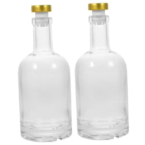 Produktbild: IMIKEYA Elegante 2 Stück Glas-weinflaschen Aus Verdicktem Material Mit Schraubverschluss Zur Wodka-aufbewahrung