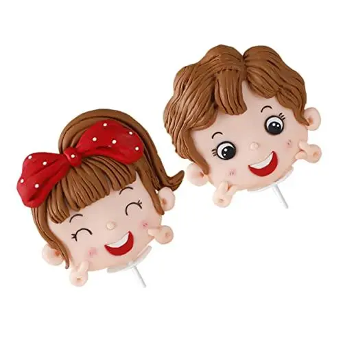 Produktbild: IMIKEYA Geburtstagstorte Toer Maurer Doppelseitige Kuchendekorationen Junge Mädchen Kuchen Topper Wiederverwendbar Polymer Clay Handwerk Set