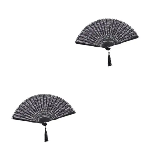 Produktbild: IMIKEYA 2St Sonnenbrillen-Organizer-Tasche Sommerfan Sankt Schlüsselanhänger Langsamfutternapf für Hunde Falten fächer Handventilator tanzende Fans chinesischer Stil Bambus-Fan