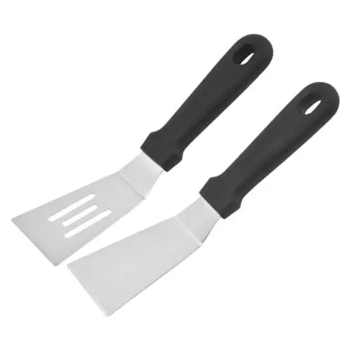 Produktbild: IMIKEYA 2-Teiliges Metallspatel-Set Geschlitzter Pfannenwender Aus Edelstahl Fisch-Eier-Grillspatel Mit Griff Zum Kochen Von Grillplatten Mit Flacher Oberseite