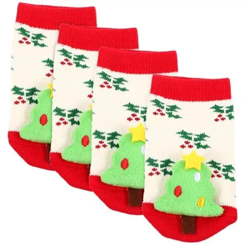 Produktbild: IMIKEYA 2 Paar Babysocken Wandersocken für Kinder Weihnachtsstrumpf Stuffer wintersocken Winter Socks warme Socken Weihnachtskindersocke Kind warmhaltende Socken Weihnachten