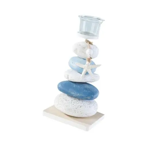 Produktbild: IMIKEYA 2 Stück Seestern-Display Aus Holz Schreibtisch- Mediterraner Stil Dekorativer Kerzenständer Tischkerzenhalter Home-Office-Dekoration