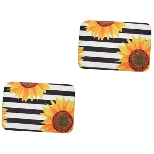 Produktbild: IMIKEYA 2 STK rutschfeste Matte Outdoor-Teppich quadratische Teppiche waschbarer Teppich Babyteppich Kitchen mat küchenunterlage rutschfeste Bodenmatte rutschfeste Küchenmatte Polyester
