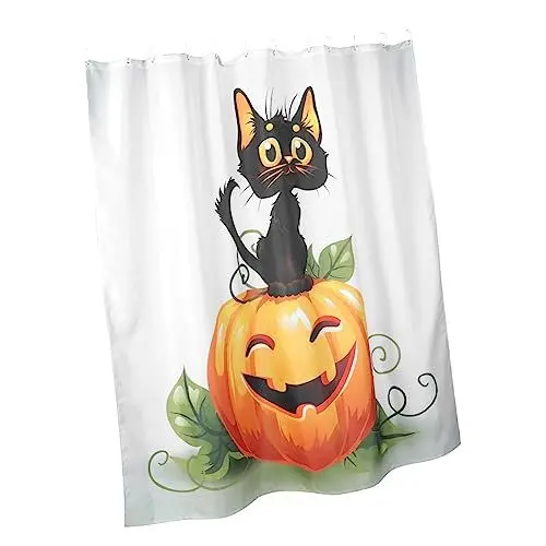 Produktbild: IMIKEYA 2 Sätze Badvorhang zu Hause The Hallow Halloween mitgebsel hlloween Vorhang für Badezimmer Halloween-Fotohintergrund Duschvorhang im Halloween-Stil Halloween-Duschvorhang Polyester