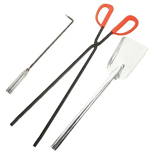 Produktbild: IMIKEYA 2 Sätze Feuerwerkzeuge Kamin im Freien handhaben fireplace tools kaminwerkzeug Reinigungsmittel Grabber Reacher-Tool Kohleschaufel feuern Kaminschaufel Holzkohle Werkzeugkasten