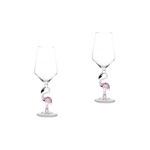Produktbild: IMIKEYA 2 Stk Flamingo Weinglas Ungewöhnliche Gin-gläser Junggesellenabschied Tassen Riesiges Weinglas Dekorativer Weinkelch Wodkaglas Rose Braut Kaffee Lampenschirm Rosa