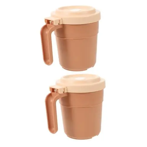 Produktbild: IMIKEYA 2 Stück Kaffeetasse Kaffeebecher Tassen Wasserbecher Kaffeegläser Becher Mit Deckel Wiederverwendbar Wasserbecher Teetasse Saftbecher Tasse Mit Henkel Becher Mit