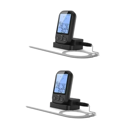 Produktbild: IMIKEYA 2st Außenthermometer Ferngesteuertes Fleischthermometer Kabelloses Fleischthermometer Kabelloses Lebensmittelthermometer Grill Timer