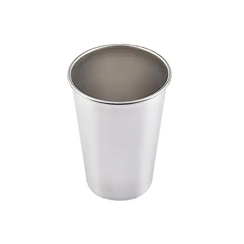 Produktbild: IMIKEYA 2st Becherbecher Bierbecher Wasserbecher Kaffeebecher Edelstahlbecher Biergläser Trink Gläser Wassergläser Rostfreier Stahl Weißweinglas