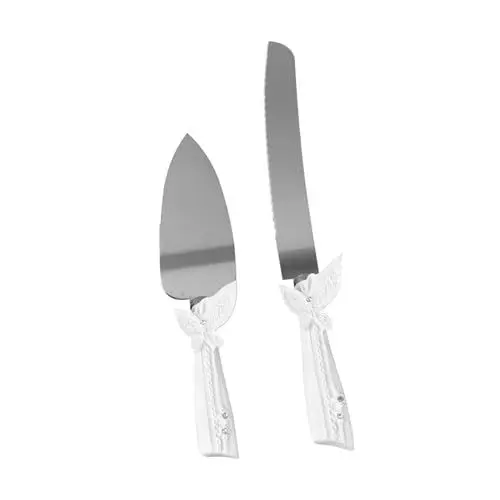 Produktbild: IMIKEYA 2stücke Hochwertiges Hochzeitstortenmesser Set Servierset Für Kuchen Hochzeitsfeier Und Brautparty Dekorative Erinnerungsstücke Und Praktische Küchenutensilien