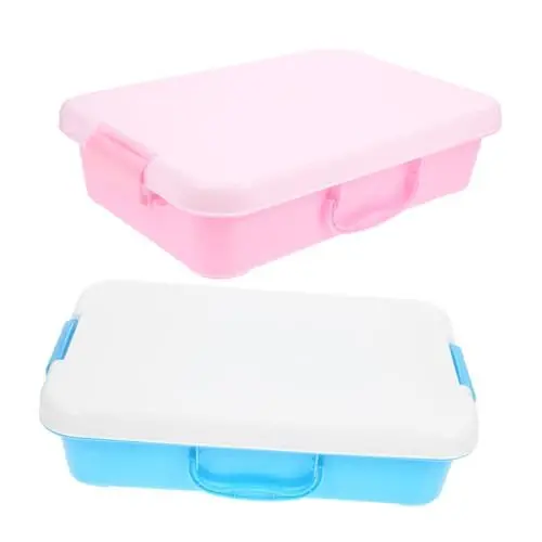 Produktbild: IMIKEYA 2st Sandtisch- Sandvorratsbehälter Wasserdichter Sandkasten Tragbare Sandschale Sand Wasserschale Tragbare Sandwanne Mit Deckel Sandkasten Mit Deckel Abs