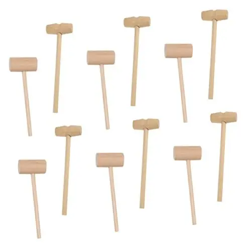 Produktbild: IMIKEYA 30St Holzhammer Trenneinlage für Slow Cooker Lebensmittelhammer Mini-Spielzeug Abs hühner Spielzeug spielsachen für Kinder Mini-Krebshammer Mini-Hammerschlägel aus Holz hölzern