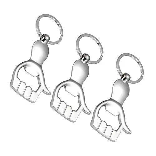 Produktbild: IMIKEYA 3pcs Palm Shape Flaschenöffner Schlüsselanhänger Schlüssel Bier Taschenöffner Für Frauen Männer Multi Tool Zubehör