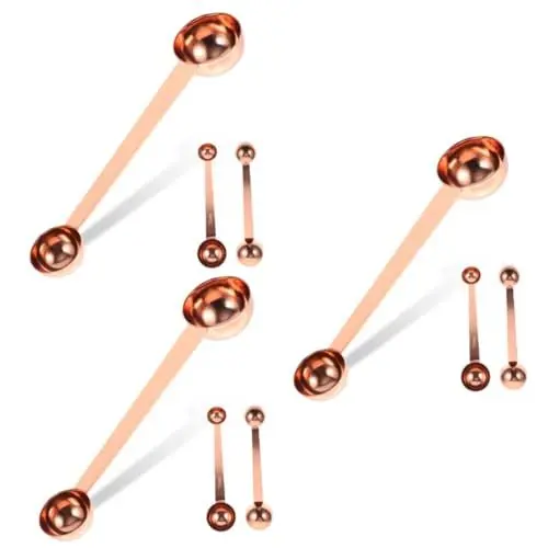 Produktbild: IMIKEYA 3St Messlöffel messbecher Kaffeelöffel measuring cups Kaffeebohnen Dosierlöffel Maßlöffel Mehrzwecklöffel Milchpulverlöffel Kaffeeversorgung Teelöffel Rostfreier Stahl Zuckerlöffel