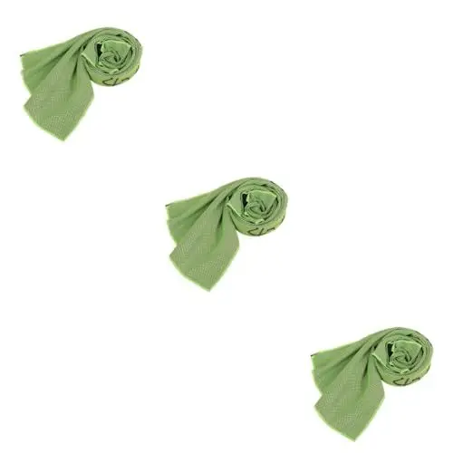 Produktbild: IMIKEYA 3St Reise kaltes Handtuch Fitness-Yoga-Handtuch Reisehandtücher Schweiß Sport Handtuch chillen Cooling hot mikrofaser handtücher Yoga Handtuch Zubehör Fitness-Handtuch Green