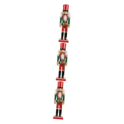Produktbild: IMIKEYA 3 STK Nussknacker-Marionetten Puppenhaus-Büromöbel Nussknacker Weihnachtsschmuck Weihnachtsdekorationen legstasy Ornament das Geschenk Weihnachtsnussknacker Weihnachtshandwerk Mini