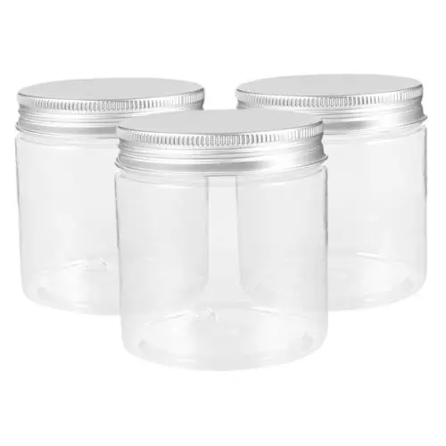 Produktbild: IMIKEYA 3 Stück Einmachgläser Mit Aluminiumdeckel Plastikgläser Klare Marmeladengläser Für Zuhause Haushalt Marmeladengläser Mini Einmachgläser Mit Deckel Honigglas