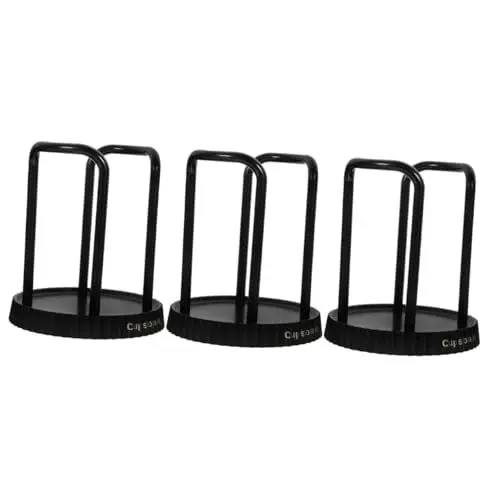 Produktbild: IMIKEYA 3st Lagerregal Organisator Der Kaffeestation Becherhalter Für Mundwasser Cup-organisator Becher- Und Deckel-Organizer Pappbecherhalter Pappbecher-behälter Espressotasse Abs Black