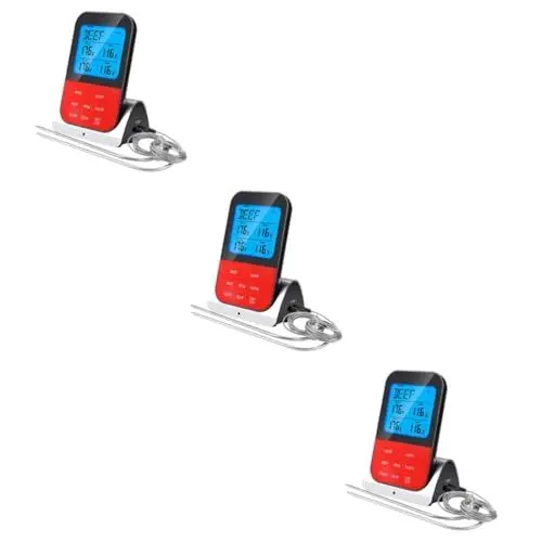 Produktbild: IMIKEYA 3st Lebensmittel-thermometer Bbq-thermometer Kochthermometer Digitales Thermometer Küchenthermometer Doppelfühler-thermometer Fleisch Ofen Plastik