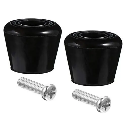 Produktbild: IMIKEYA 4Pcs Schwarz Gummi Rollschuh Kappe Stopper mit Schrauben Gummi Verbindung Roller Quad Skate Kappe Stoppt Roller Marmelade Stecker