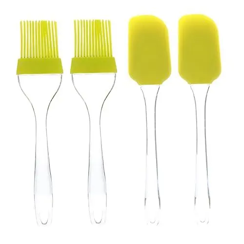 Produktbild: IMIKEYA 4stücke Teiliges Silikon Basting Brush Set Für Bbq Und Backen Hitzebeständige Küchenpinsel Und Spachtel Für Grillen Braten Und Einfache Reinigung Lebensmittelecht Und Leicht