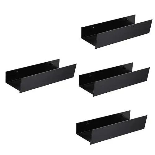 Produktbild: IMIKEYA 4 Stück Regal handtuch wandhalter Wandanzeige Handtücher Zahnbürsten Shampoo-Halter Wandhalterung aus Metall An der Wand montiert Metallgestell rahmen Veranstalter Leiste Aluminium
