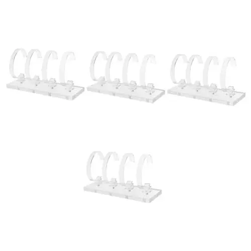 Produktbild: IMIKEYA 4 Stück Uhrenständer Ohrringhalter Schmuckständer Uhrenregal Armbandständer Uhrenhalter Uhrenaufbewahrung Schmuckdisplay transparent Armbanduhrständer Displayhalter für Uhren Acryl