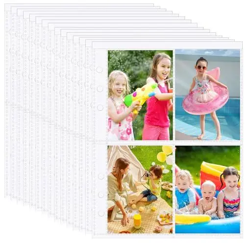 Produktbild: IMIKEYA 50 Stück Sammelkartenhüllen 4 Taschenalbumseiten Taschenkartenhüllen Sammelblätter Sammelkartenhüllen Für Sammelkarten Visitenkarten