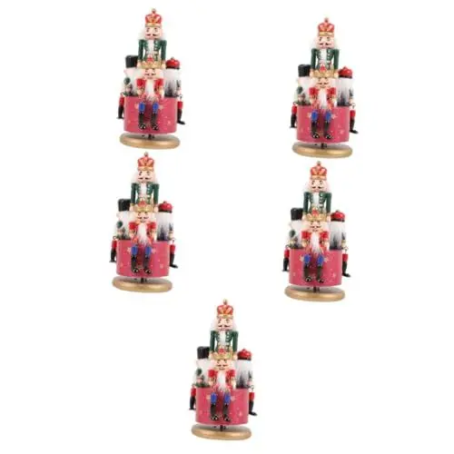 Produktbild: IMIKEYA 5St Nussknacker Weihnachtsdekorationen legstasy Schreibtischdekorationen Weihnachtsbedarf Bürodekoration Ornament Schreibtisch büro aufblasbar Musikbox
