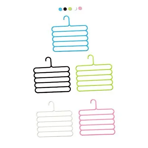 Produktbild: IMIKEYA 5 Schwerlast-Kleiderbügel kleiderständer aufhänger für jacken Kleideraufhänger jackenaufhänger mantelaufhänger Trousers Hanger Kleiderablage kleiderbügel für Clothing Hangers Weiß