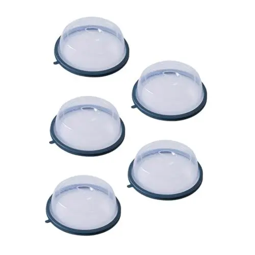 Produktbild: IMIKEYA 5 Stk Frischhaltefolie Aus Silikon Nützliche Obsthüllen Food-kuppel - Lebensmittelabdeckungen Food Dome-abdeckung Klare Frucht Frischhaltehüllen Blue Kieselgel Wiederverwendbar