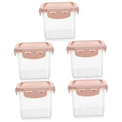 Produktbild: IMIKEYA 5 Stück Box Joghurt Box Behälter Für Lebensmittel Joghurt Trockenobst Luftdichte Brotdosen Joghurtbehälter Aufbewahrungsbehälter Luftdichter Wiederverwendbar