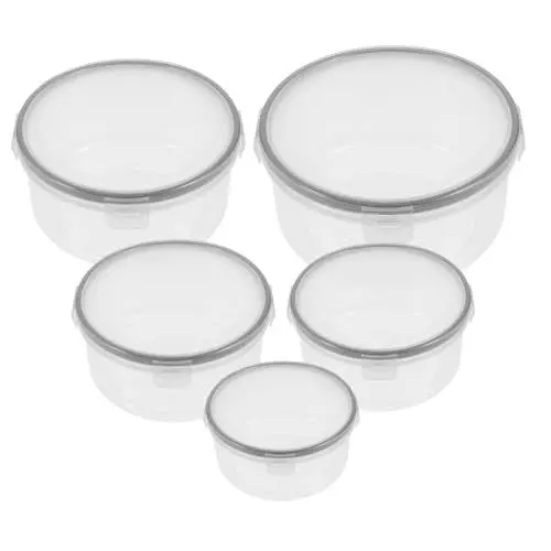 Produktbild: IMIKEYA 5 Stück Obstbehälter Für Den Kühlschrank Hält Frische Luftdichte Aufbewahrungsboxen Für Lebensmittel Kühlschrankboxen Kühlschrank-organizer Haushalts-lebensmittelbehälter