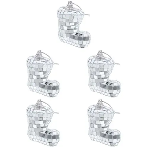 Produktbild: IMIKEYA 5st Anhänger Discokugel Bühnenbeleuchtung Disco-Party Gefallen Disco-licht Spiegel-Disco Partybeleuchtung Im Innenbereich Disco-Ornament Kleine Disco Disco-Fieber Silver