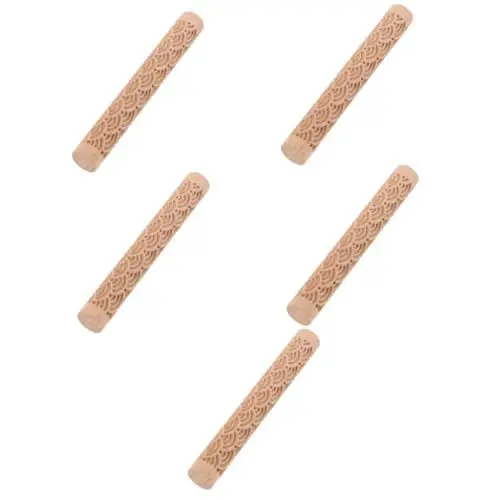 Produktbild: IMIKEYA 5st Handwerkzeuge Aus Ton Stab Zur Herstellung Von Keramik Töpferdruckstock Zubehör Aus Ton Teigrollen Töpferwerkzeug Bäckerei Rollen Backrollen Rollwerkzeuge Für Die Küche Holz