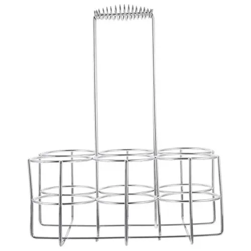 Produktbild: IMIKEYA 6 Slot Bier Metall Organizer für Restaurant Bar Griff für Home Hotel Verwendung