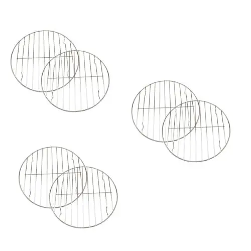 Produktbild: IMIKEYA 6 STK Heißluftfritteuse Mini Grillnetz Im Freien Pizzagrill Cupcake Corer Kolben Toaster Luftfritteuse Grillen Sie Truthahngestell Rundes Kuchengitter Draht Ofen Dampfgarer Mich