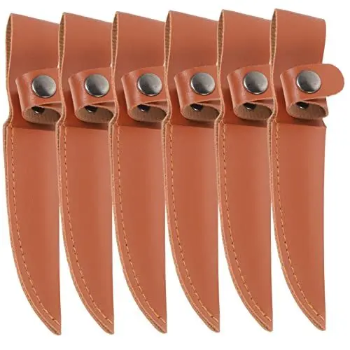 Produktbild: IMIKEYA 6st Messerset Kochmesser Lederscheide Lederschutz Messerschutzhülle Etui Aus Leder Klingenkantenschutz Messerabdeckung Messerscheide Für Zu Hause Universeller Messerschutz Grill Pu